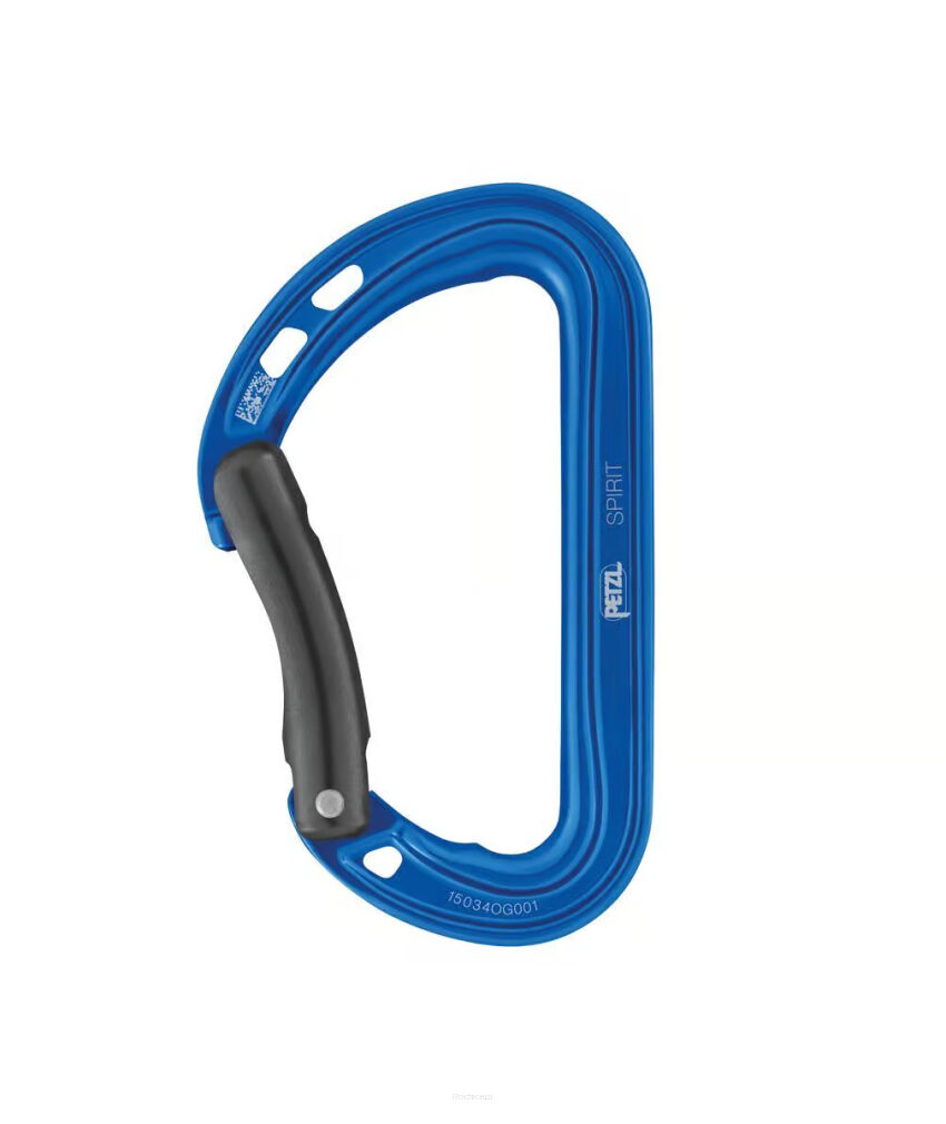 Karabinek Petzl Spirit gięty Niebieski