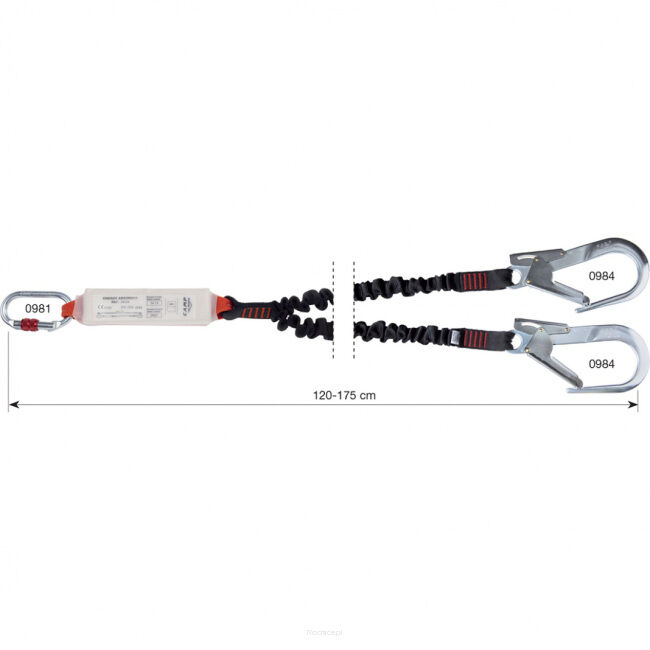 Lonża CAMP Y Shock Absorber rewind 175cm ALUMGO