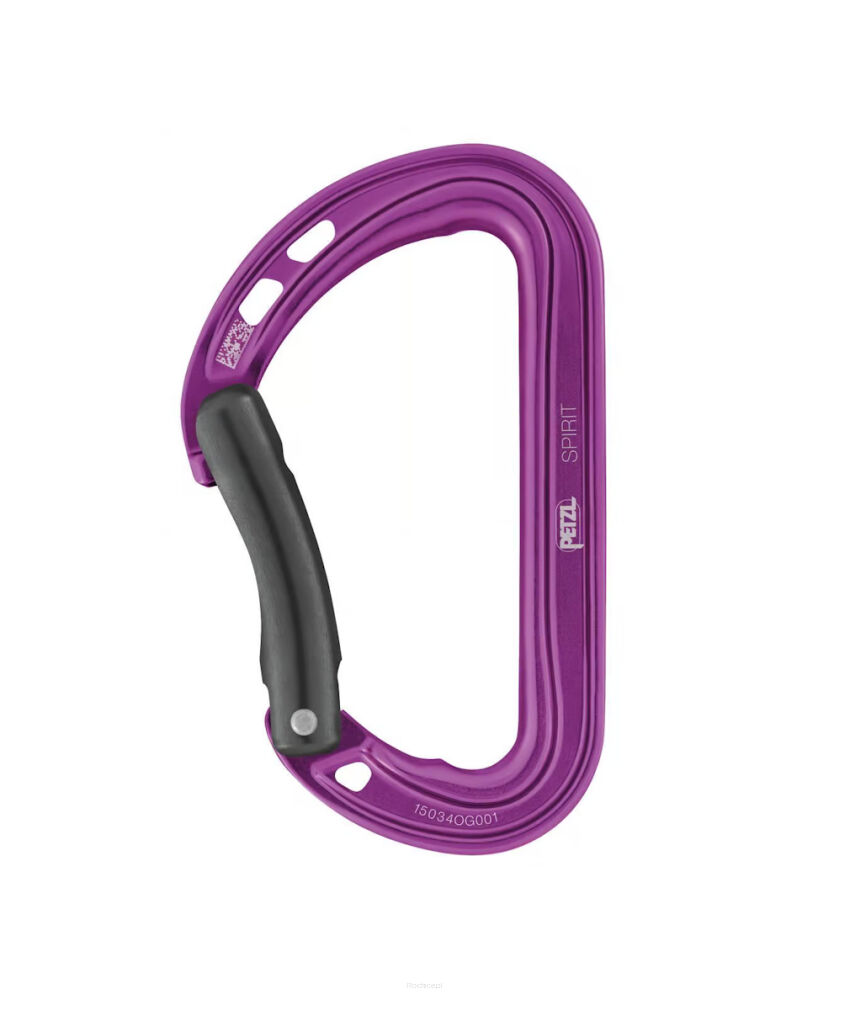 Karabinek Petzl Spirit gięty Fioletowy
