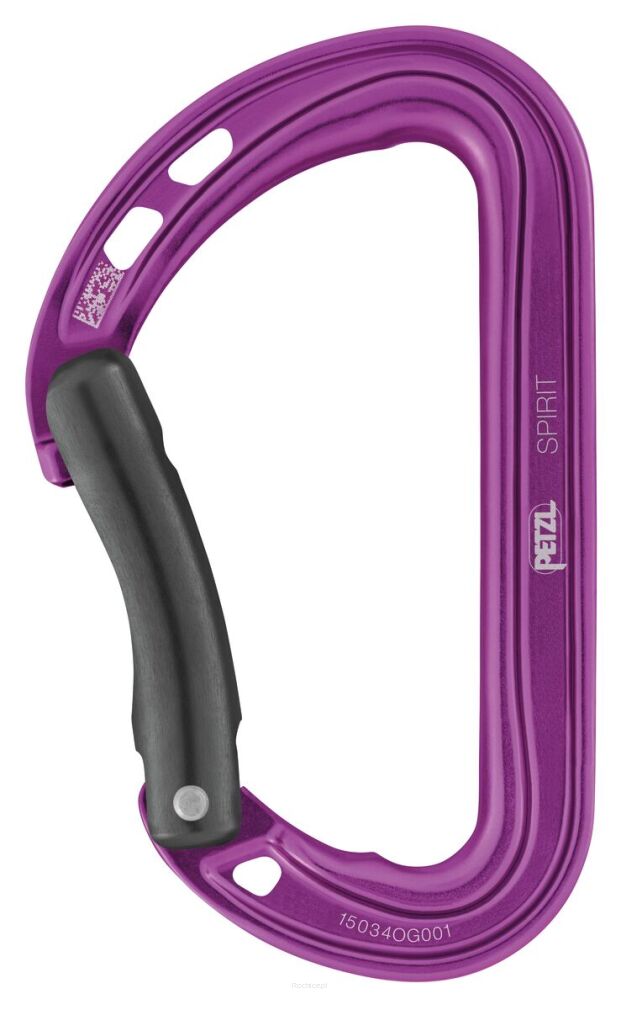 Karabinek Petzl Spirit gięty Fioletowy