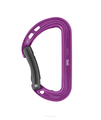Karabinek Petzl Spirit gięty Fioletowy