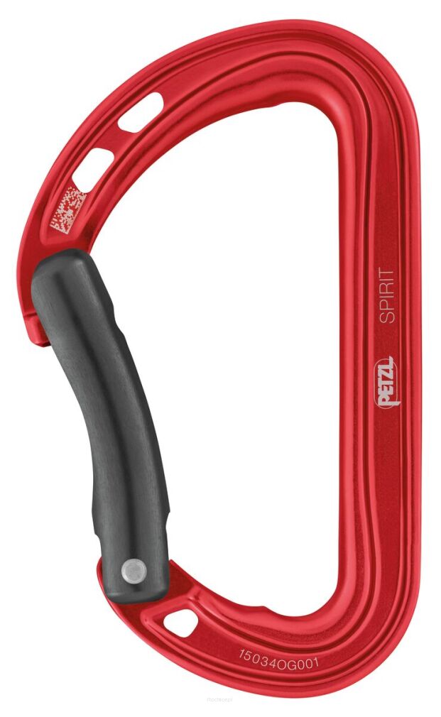 Karabinek Petzl Spirit gięty Czerwony