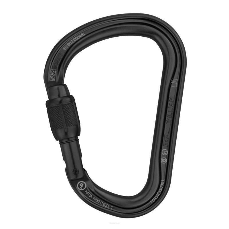 Karabinek PETZL William Screw Lock czarny