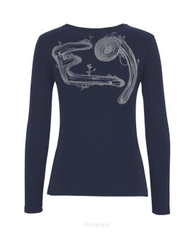 Koszulka damska z długim rękawem E9 Lawa - plumbago - 2