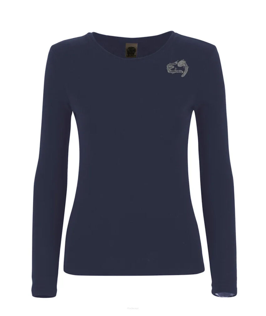 Koszulka damska z długim rękawem E9 Lawa - plumbago