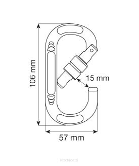 Karabinek CAMP Oval Compact Lock polerowany - 4