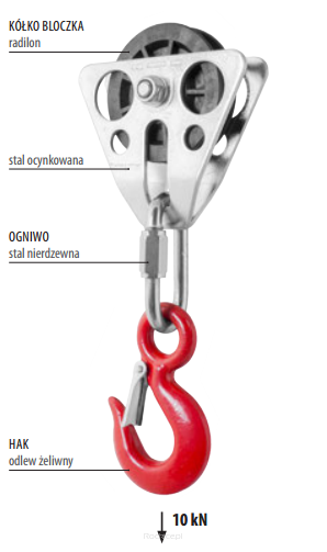 Bloczek z hakiem PROTEKT TU415
