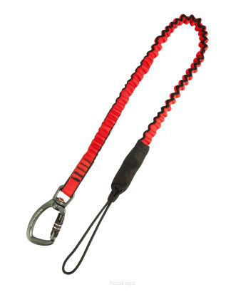 Lonża sprzętowa z krętlikiem GRIPPS Bungee Tether Dual-Action Swivel Carabiner 7 kg