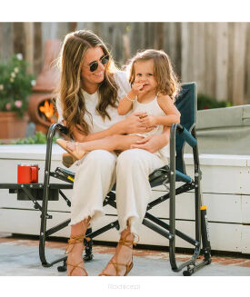 Krzesło GCI Outdoor Freestyle Rocker with Side Table - heathered indigo - 6