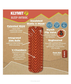 Materac dmuchany KLYMIT Insulated Static V Peak - flame - 6