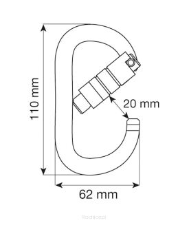 Karabinek CAMP Oval XL 2Lock Blue - 4