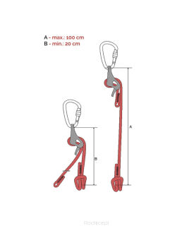 Lonża Rock Empire Pip 120 - red - 6