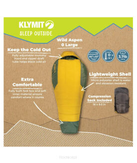 Śpiwór syntetyczny Klymit Wild Aspen 0 Large - warm olive - 3